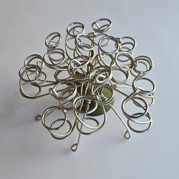 Vintage Wire Flower Frog Industrial Flower Arranger Garden Metal - Picture 3 of 5